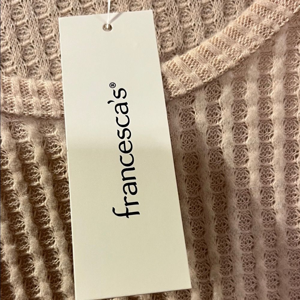 NWT Blue Rain Waffle Long Sleeve Top - Picture 3 of 9